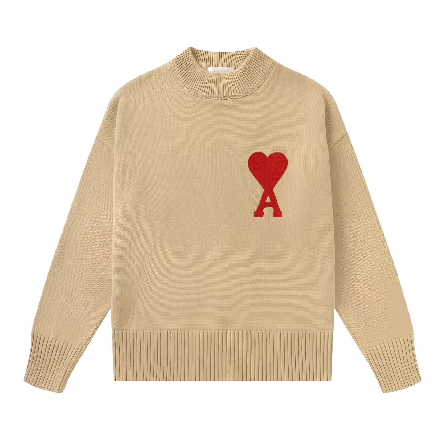Alex – Sweter unisex z sercem i literą A