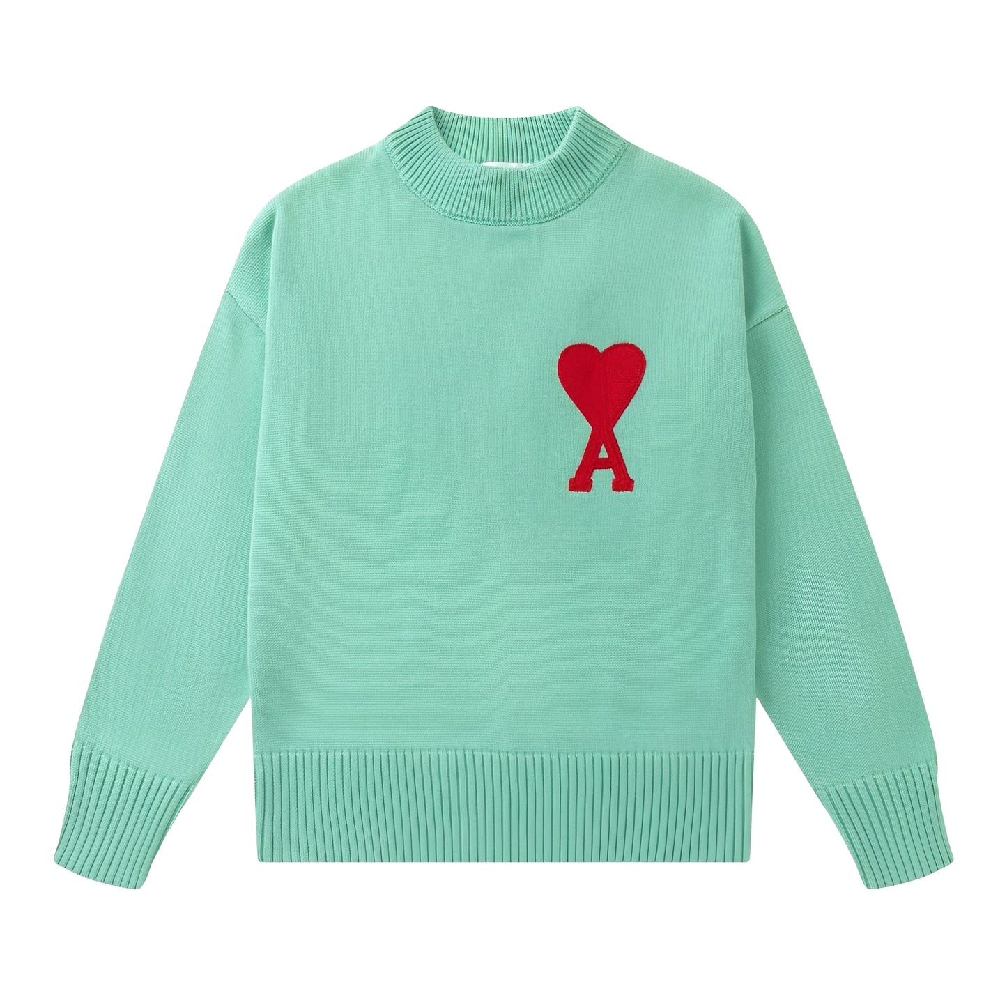 Alex – Sweter unisex z sercem i literą A