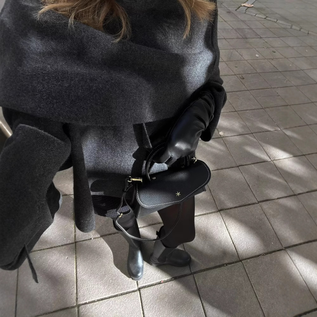 Aria - Ponczo damskie eleganckie oversize z szerokimi rękawami