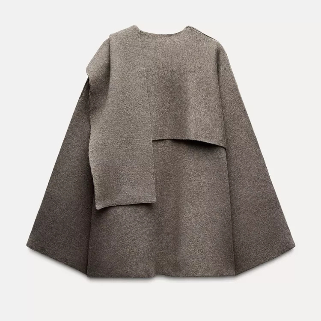 Aria - Ponczo damskie eleganckie oversize z szerokimi rękawami