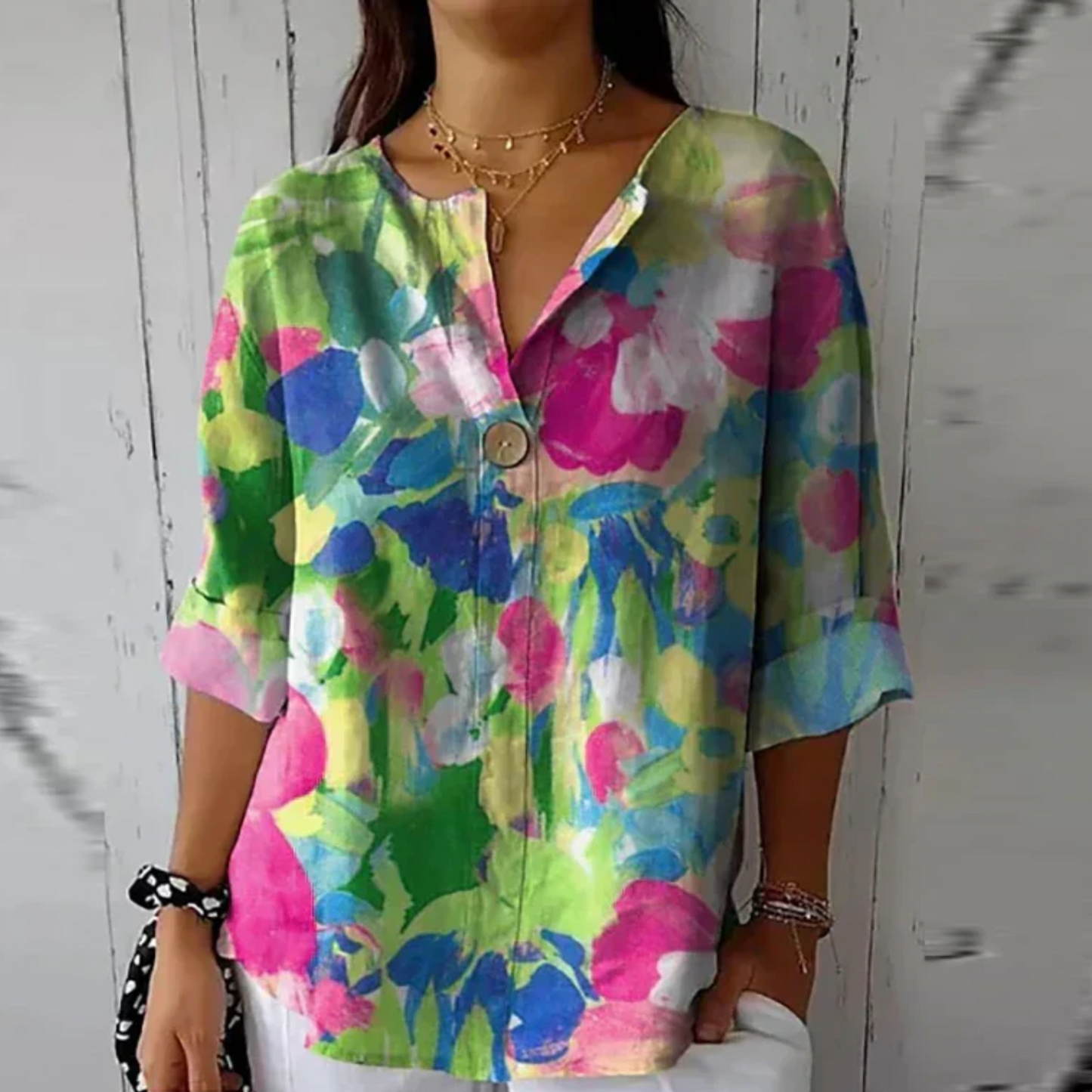 Thea – Women Chic Floral Print Blouse - Image 8