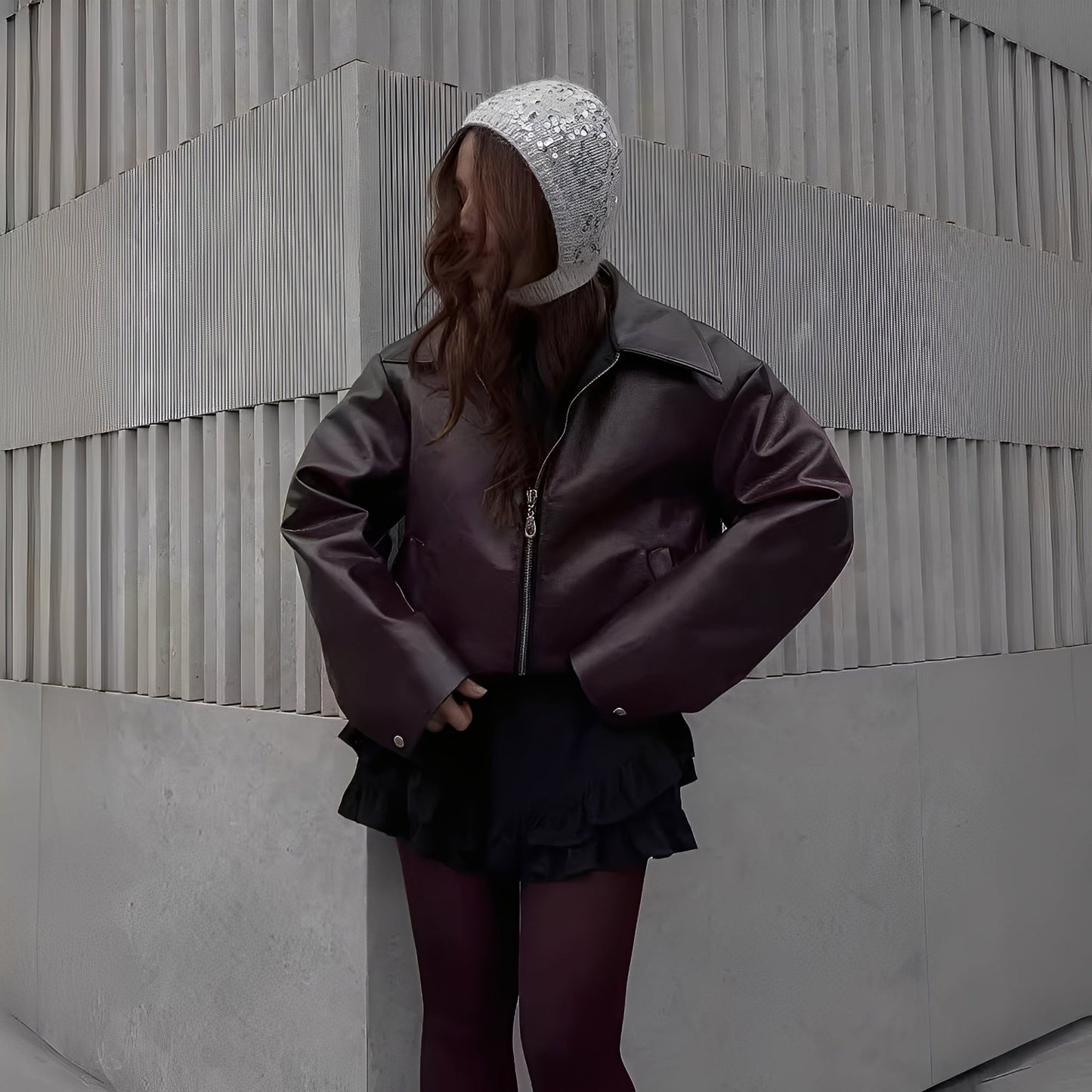 Sophie - Kurtka damska skórzana casual elegancka