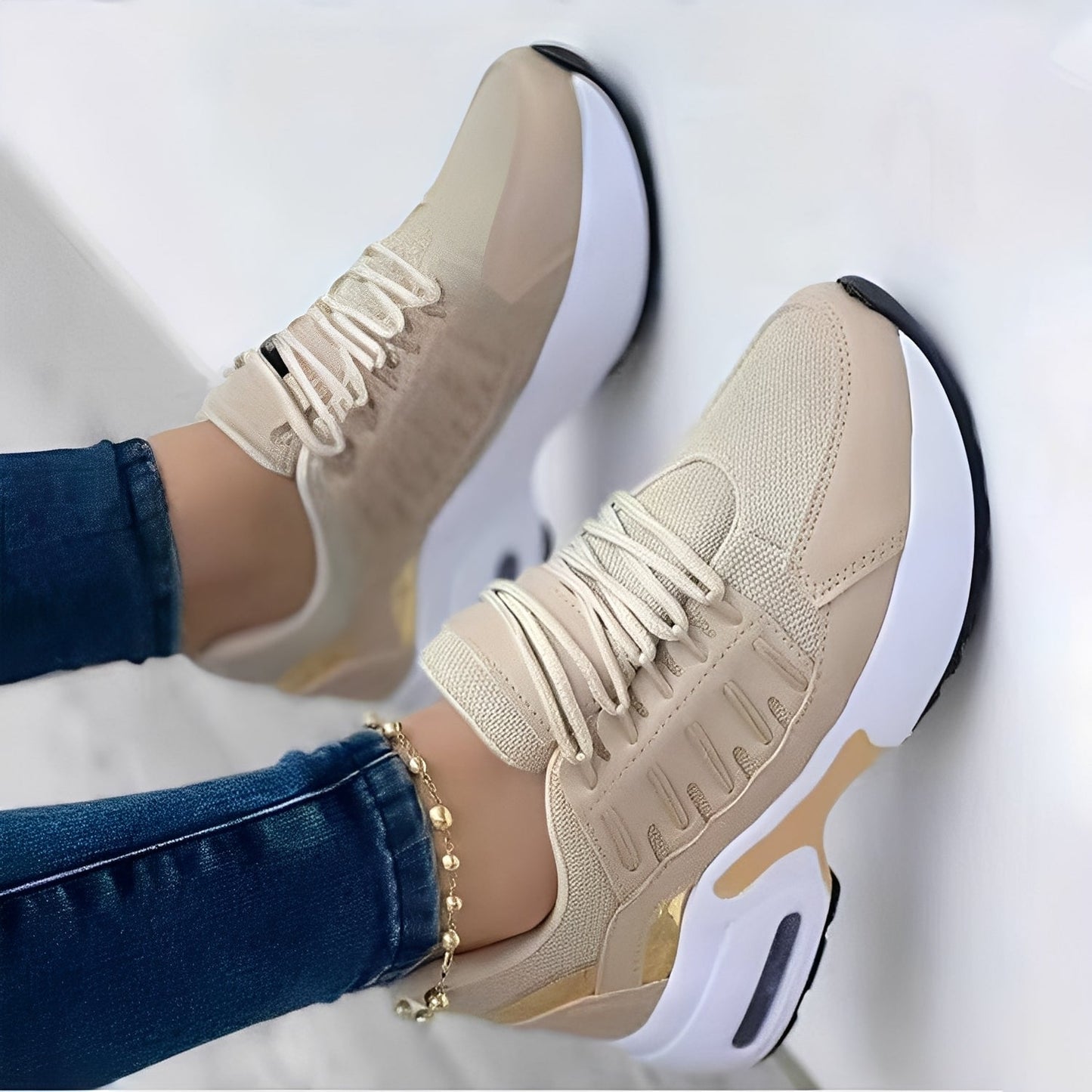Aero – Buty sportowe damskie sneakersy na platformie
