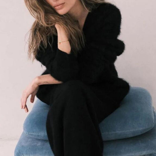 Zimowy kardigan z domieszką alpaki na guziki