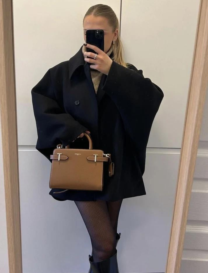 Marika – Damski elegancki płaszcz o nowoczesnym, minimalistycznym kroju