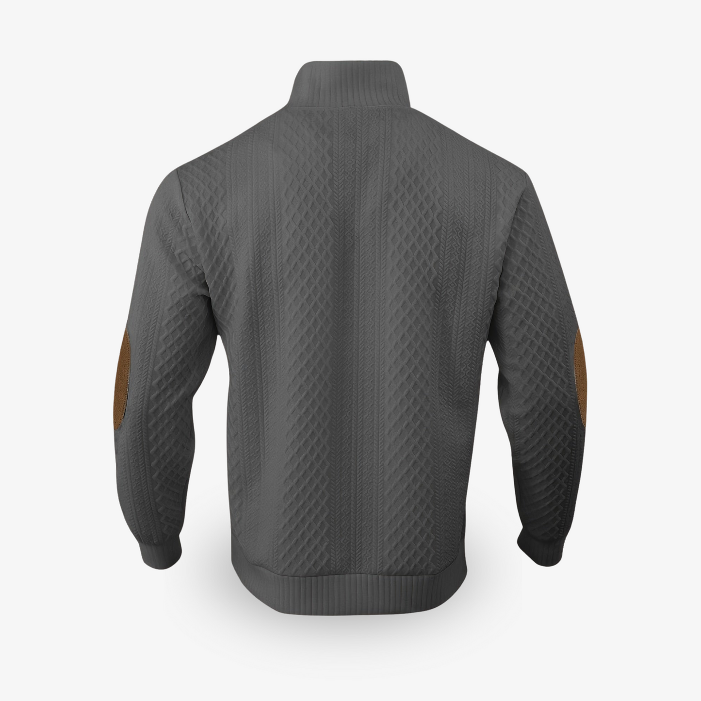 Ethan – Męski dzianinowy sweter z kołnierzem i guzikami