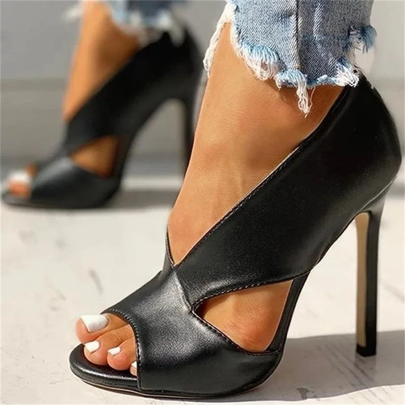 Valeria – Eleganckie Szpilki z Wycięciem Peep Toe