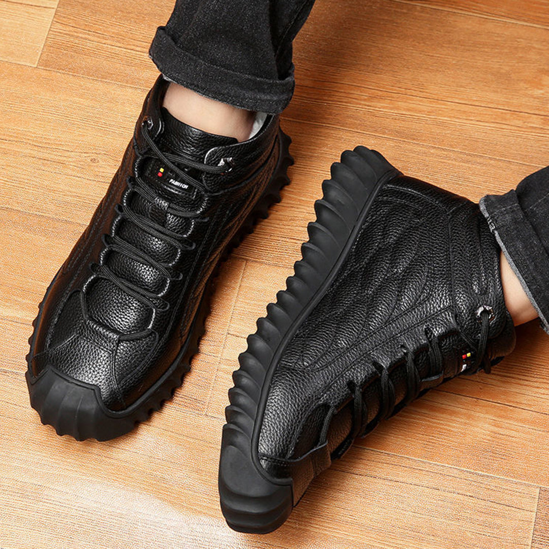 Kamil – Ocieplane skórzane sneakersy dla mężczyzn