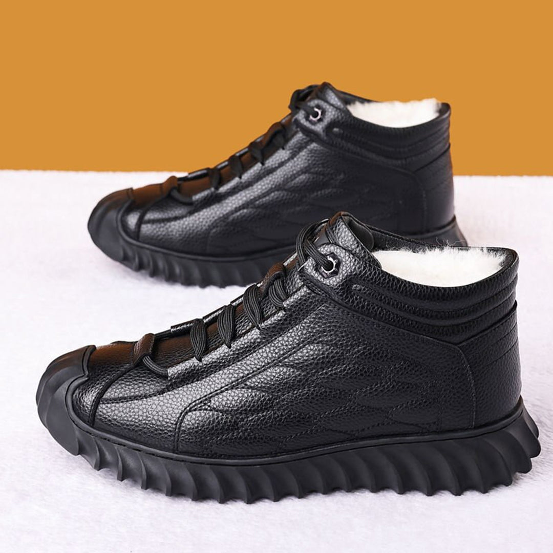 Kamil – Ocieplane skórzane sneakersy dla mężczyzn
