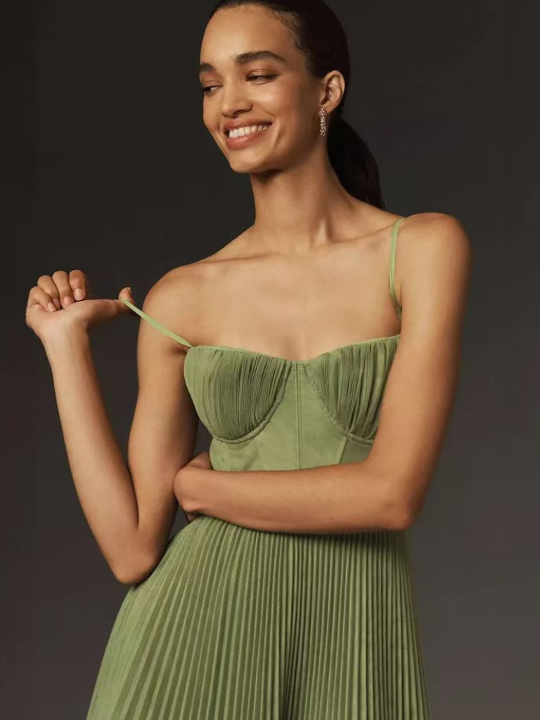 Melanie – Women Sculpted Pleated Dress - Image 12
