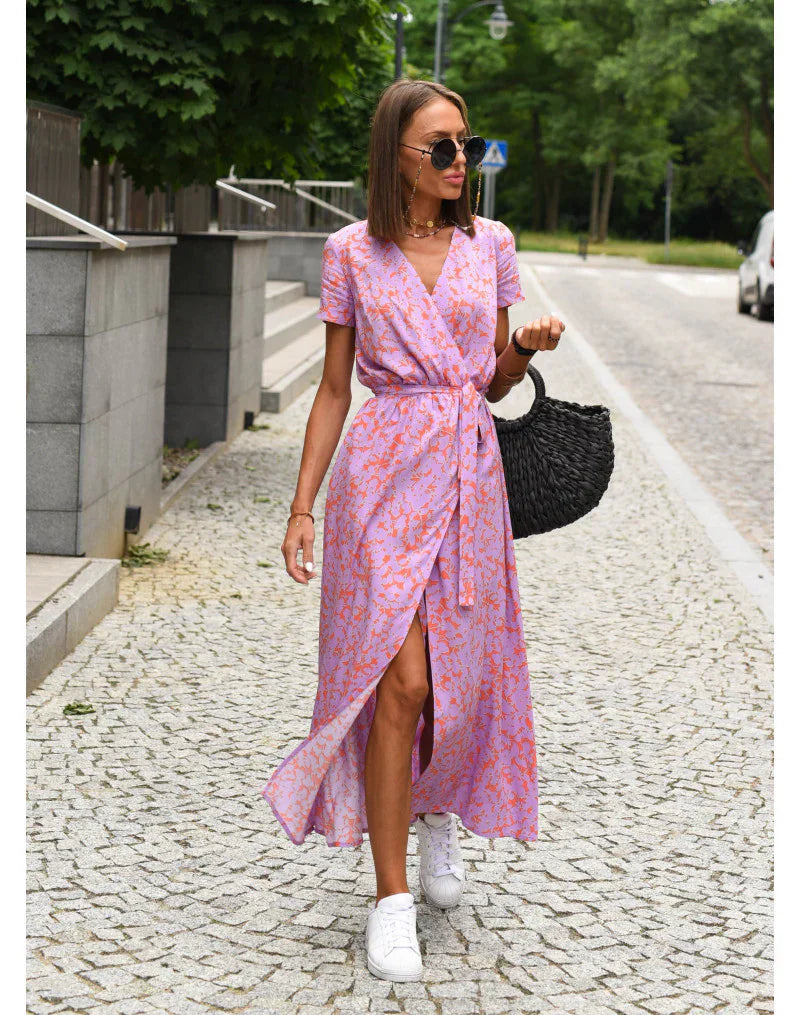 Sabine – Maxi dress with wrap and floral print - Image 6