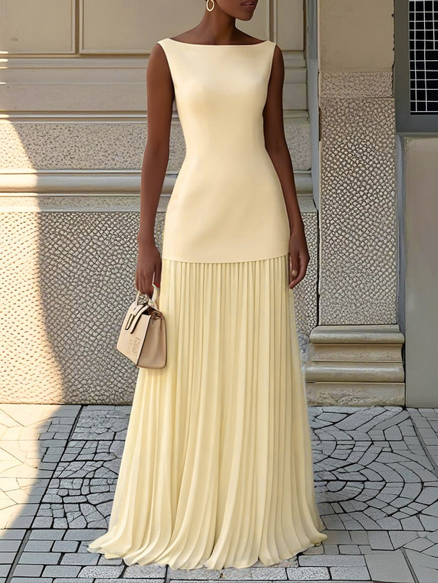 Claudia – Women Sleeveless Pleated Dress - Image 5
