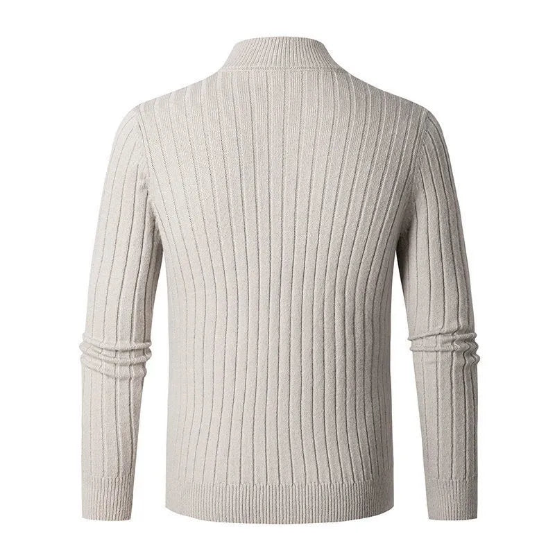 Adrian – Męski sweter z prążkowanej dzianiny