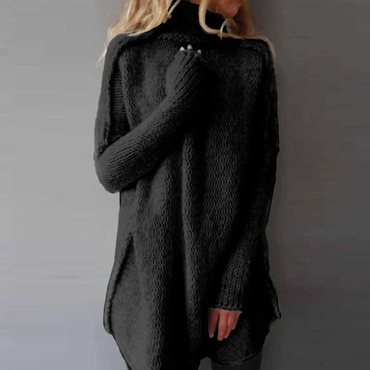 Karolina – Miękki Oversize Sweter Damski z Golfem