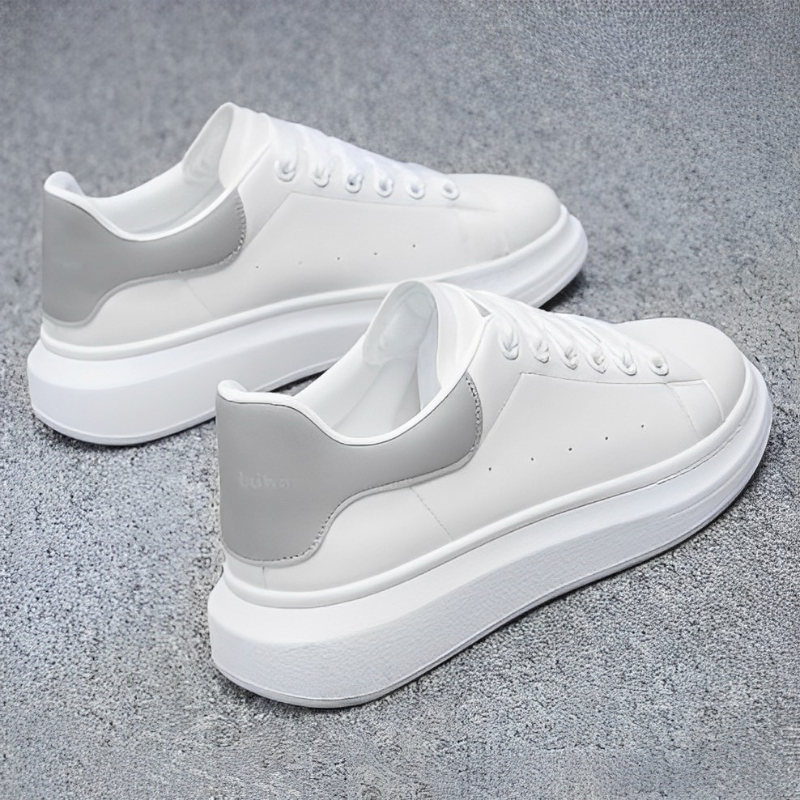 Adrian - Sneakersy unisex skórzane z grubą podeszwą