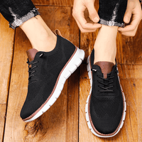 Dawid – Męskie Buty Casual z Dzianiny i Skórzanymi Detalami