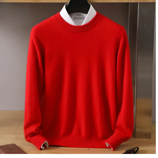 Ethan – Męski sweter kaszmirowy z okrągłym dekoltem