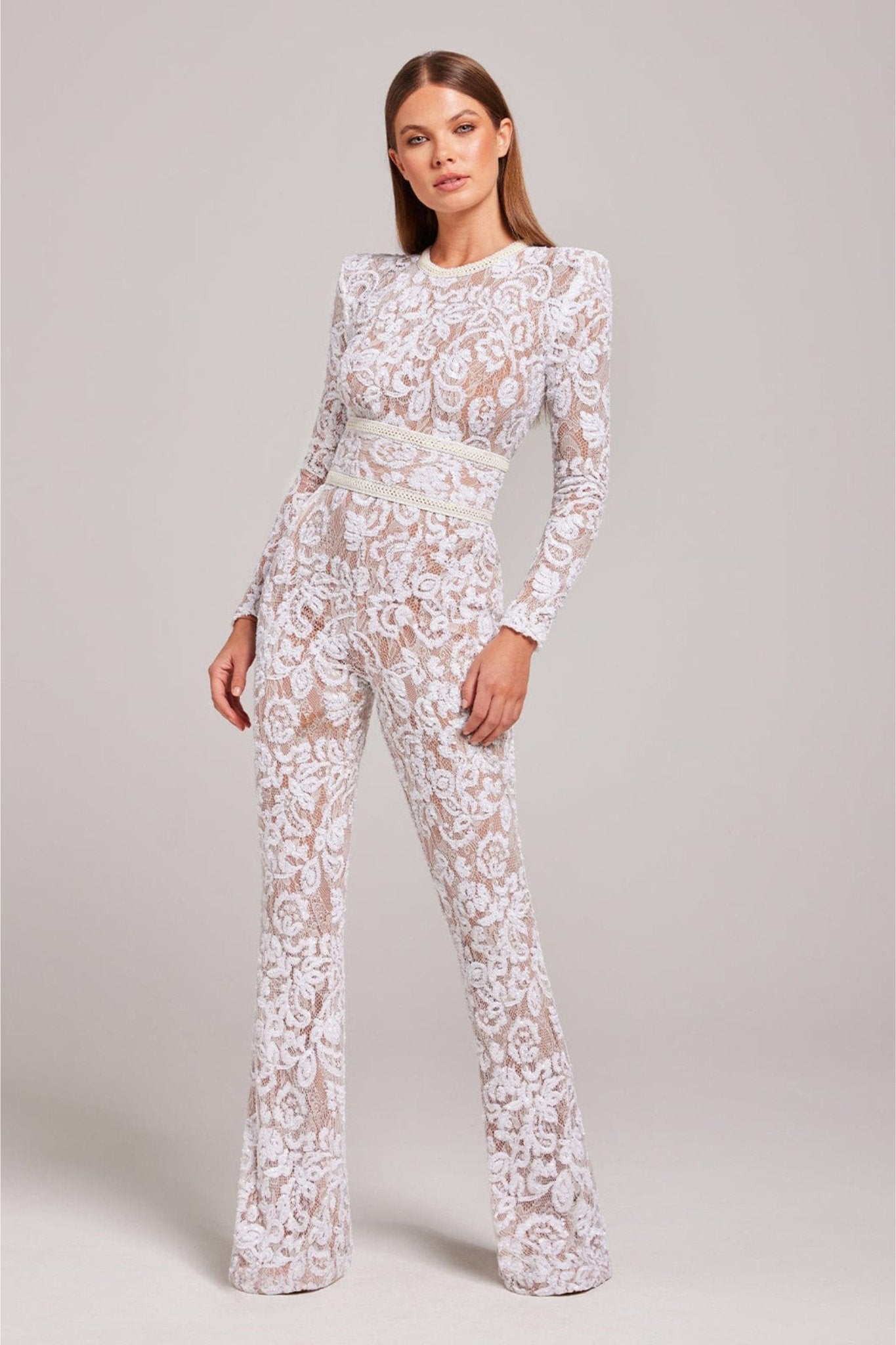 Julia – Sequin Lace Long Sleeve Jumpsuit - Image 12
