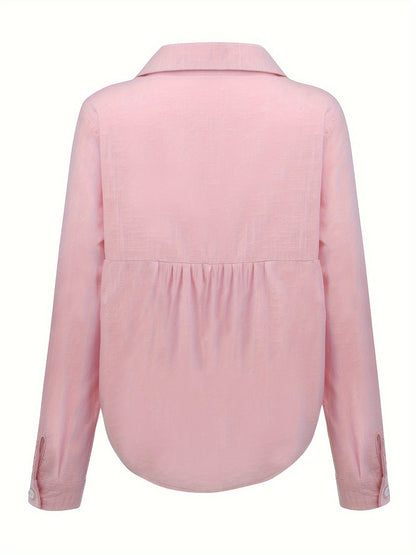Luisa – Effortless Long-Sleeved Linen Blouse for Women - Image 9
