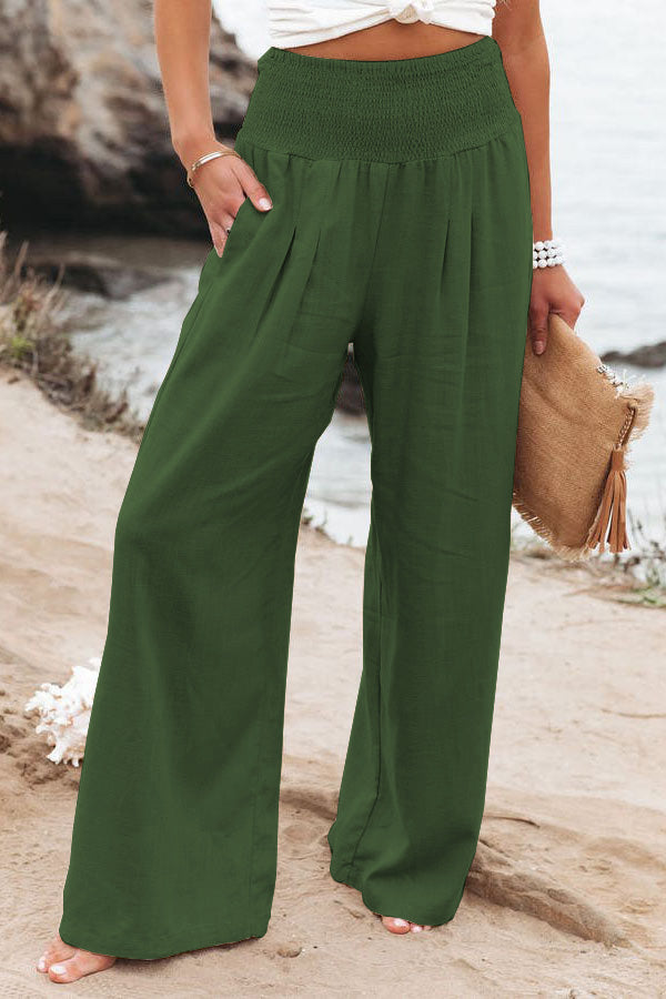 Daniela – Women Pocketed Smocked Pants - Image 29