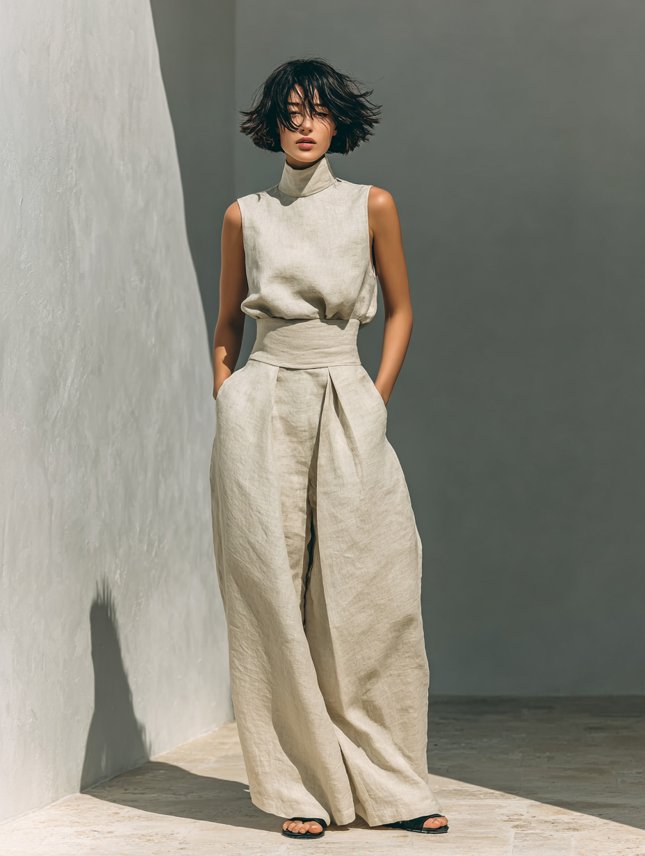 Lieselotte – Sleeveless Blouse and Wide-Leg Jumpsuit - Image 8