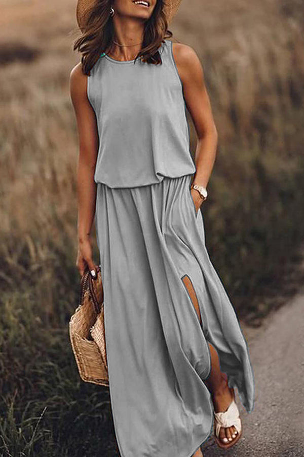 Katrin – Women Loose Fit Slit Maxi Dress - Image 4
