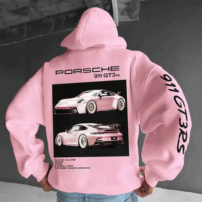 Adrian - Bluza męska oversize z nadrukiem Porsche
