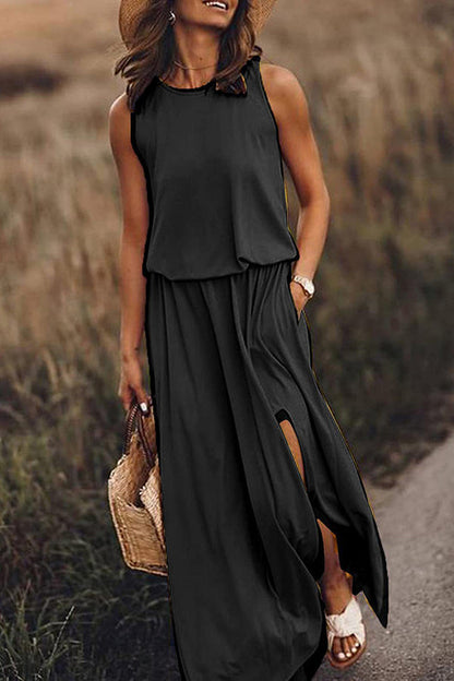Katrin – Women Loose Fit Slit Maxi Dress - Image 2