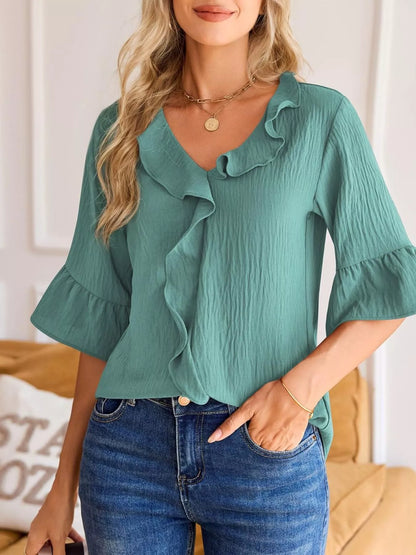 Annika – Ruffled Elegance Blouse - Image 19