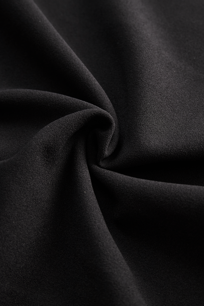 Ava – Elegant black women's dress with stand-up collar - Image 8