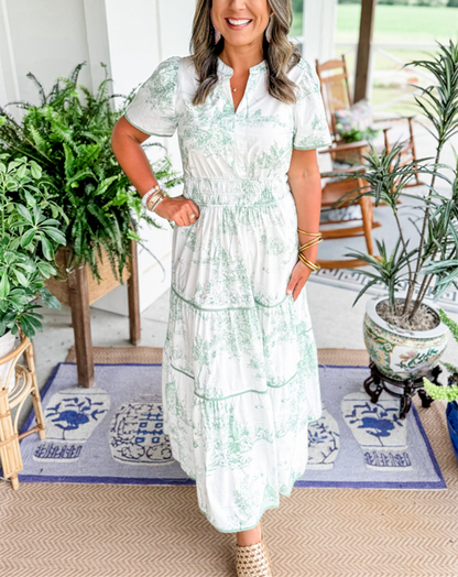 Irina – Women Classic Toile Maxi Dress - Image 7