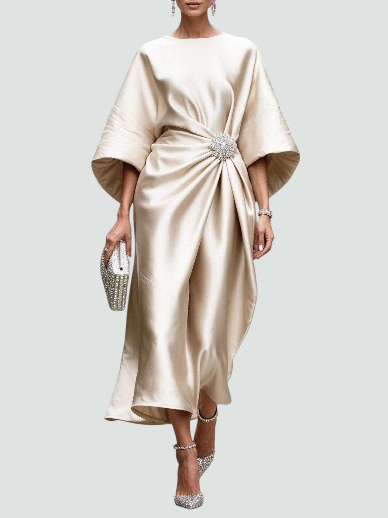 Ines – Women Luxe Satin Evening Dress - Image 6