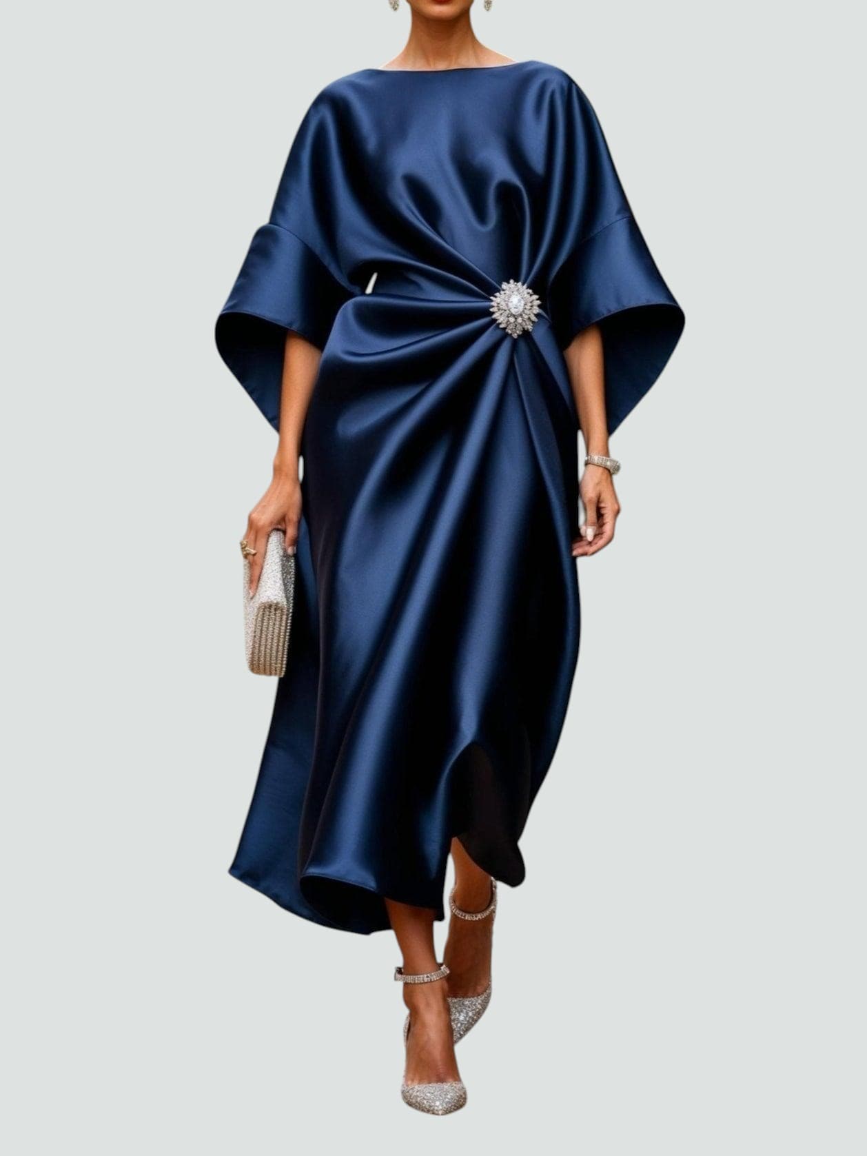 Ines – Women Luxe Satin Evening Dress - Image 1