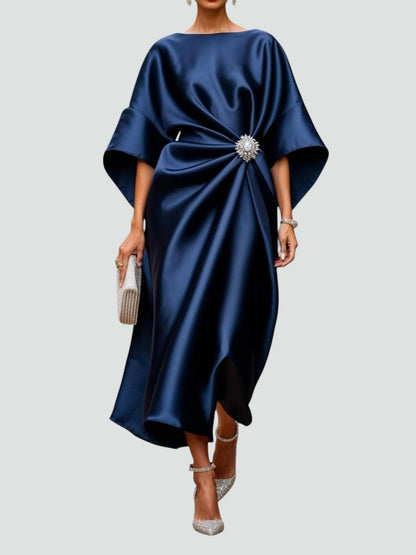 Ines – Women Luxe Satin Evening Dress - Image 1