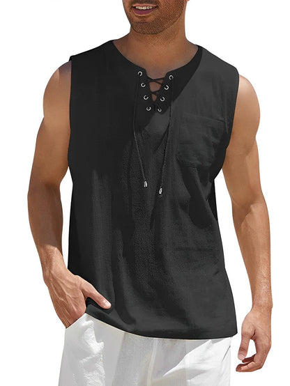 Marco – Męski letni tank top o swobodnym, lekkim kroju