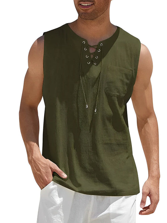 Marco – Męski letni tank top o swobodnym, lekkim kroju