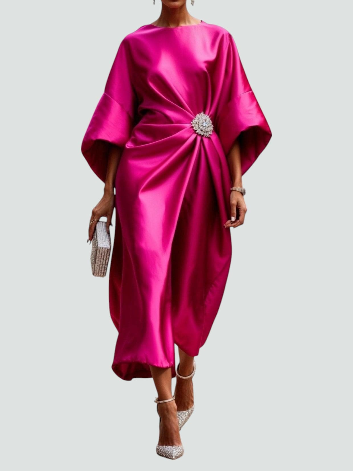 Ines – Women Luxe Satin Evening Dress - Image 4
