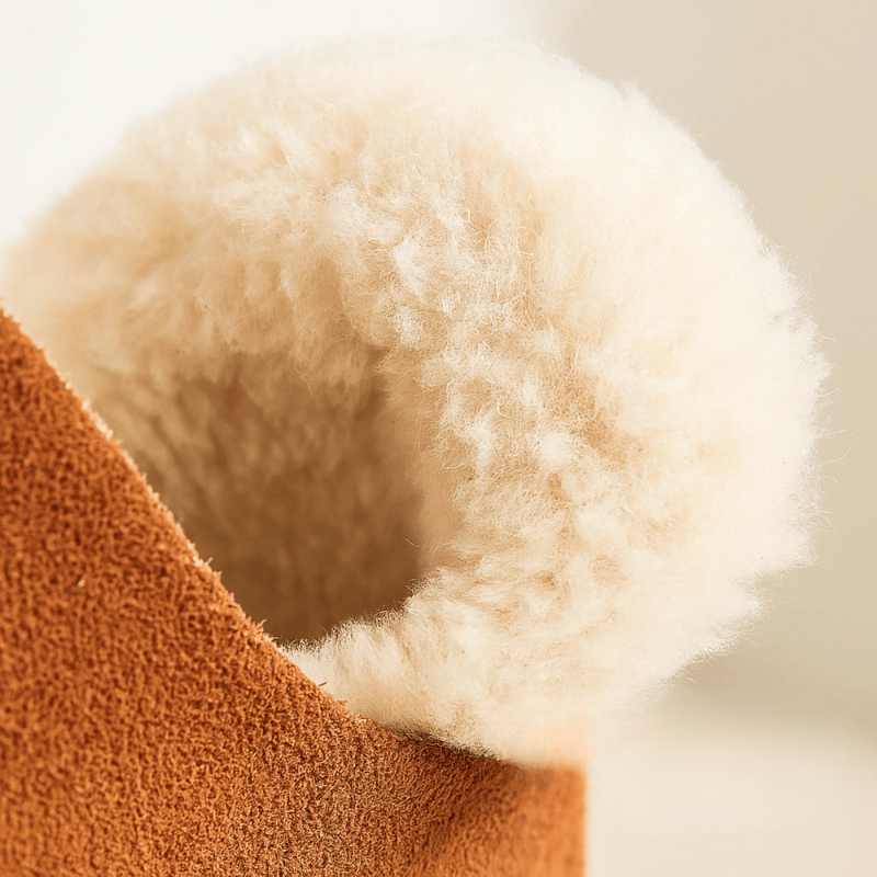 Clara – Damskie ocieplane kapcie domowe z miękkim futerkiem