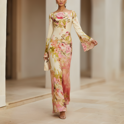 Clara – Long Sleeve Party Maxi Dress - Image 1