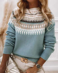 Karolina – Sweter z nordyckim wzorem damski