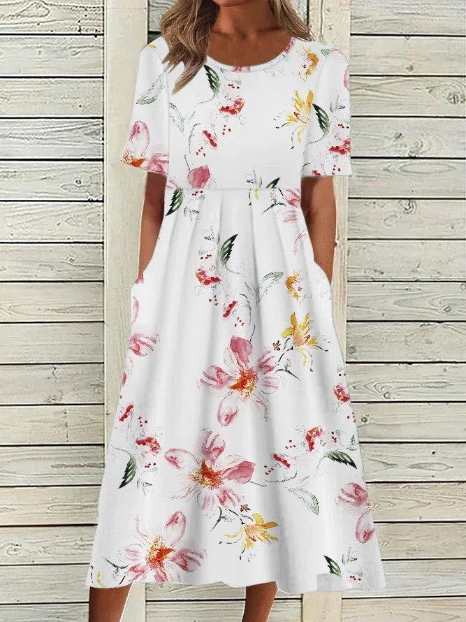 Gisela – Floral Printed Summer Dress - Image 3