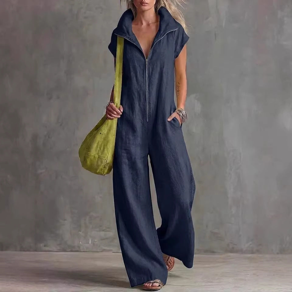 Daniela – Chic Loose Sleeveless Jumpsuit - Image 1