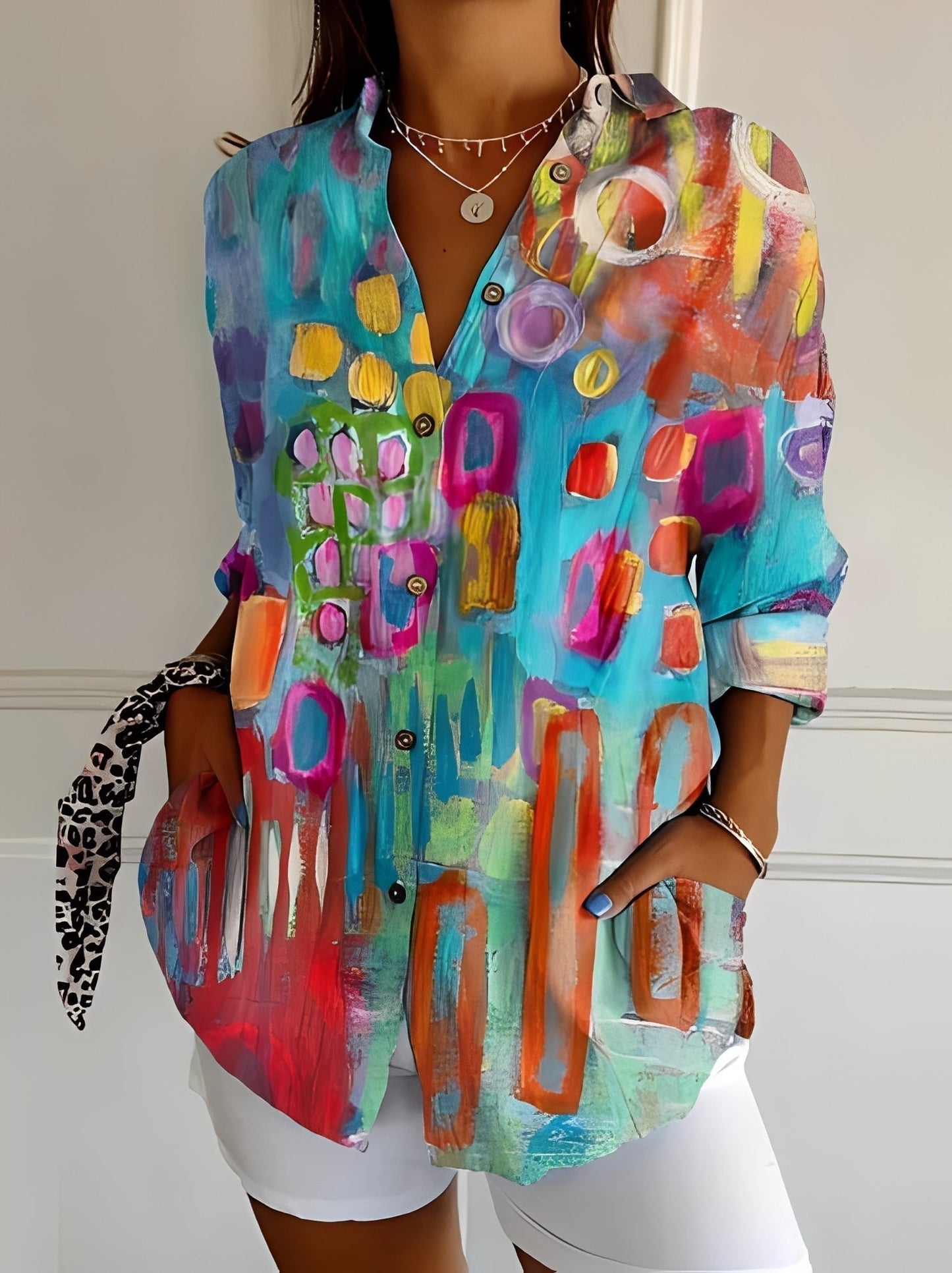 María – Stylowa Artystyczna Bluzka Damska