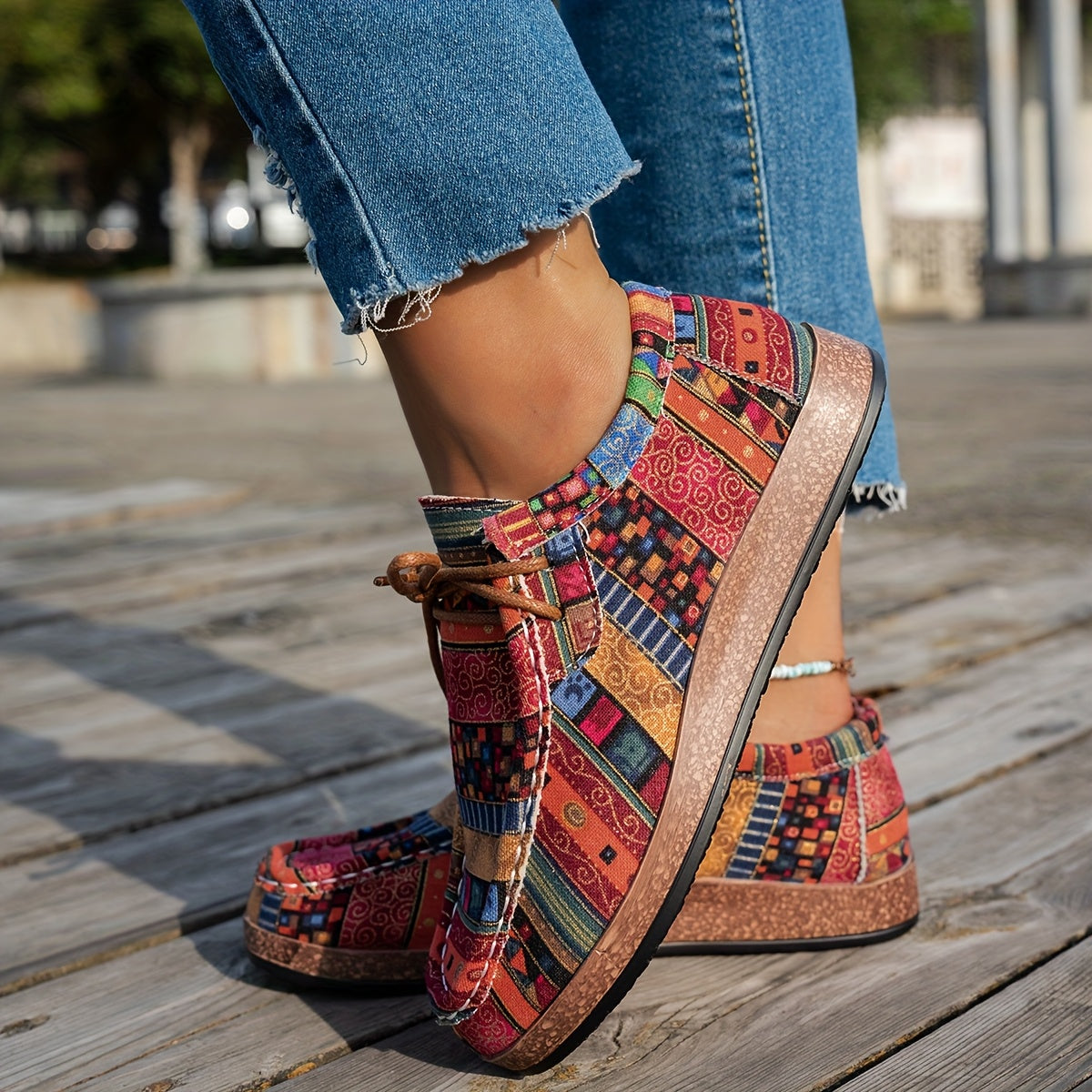 Ava – Women Vibrant Patchwork Sneaker - Image 1