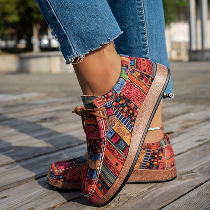Ava – Women Vibrant Patchwork Sneaker - Image 1