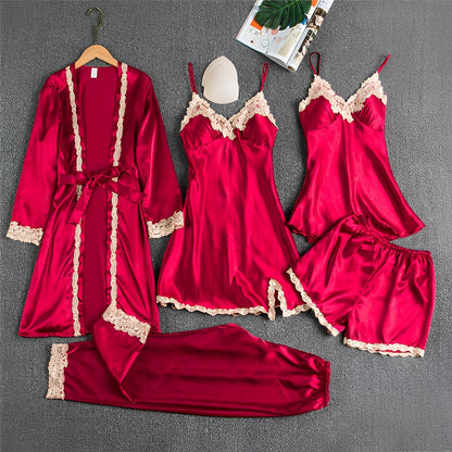 Isabella – Jedwabisty komplet satynowej bielizny nocnej damskiej