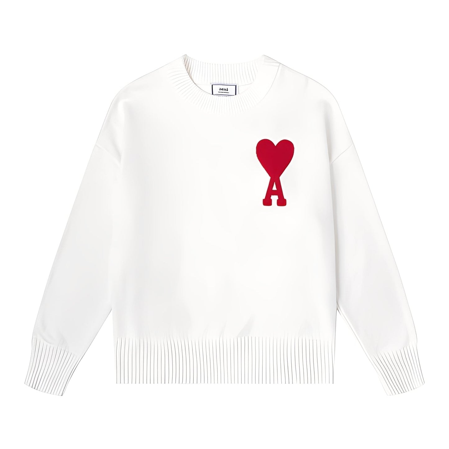 Alex – Sweter unisex z sercem i literą A