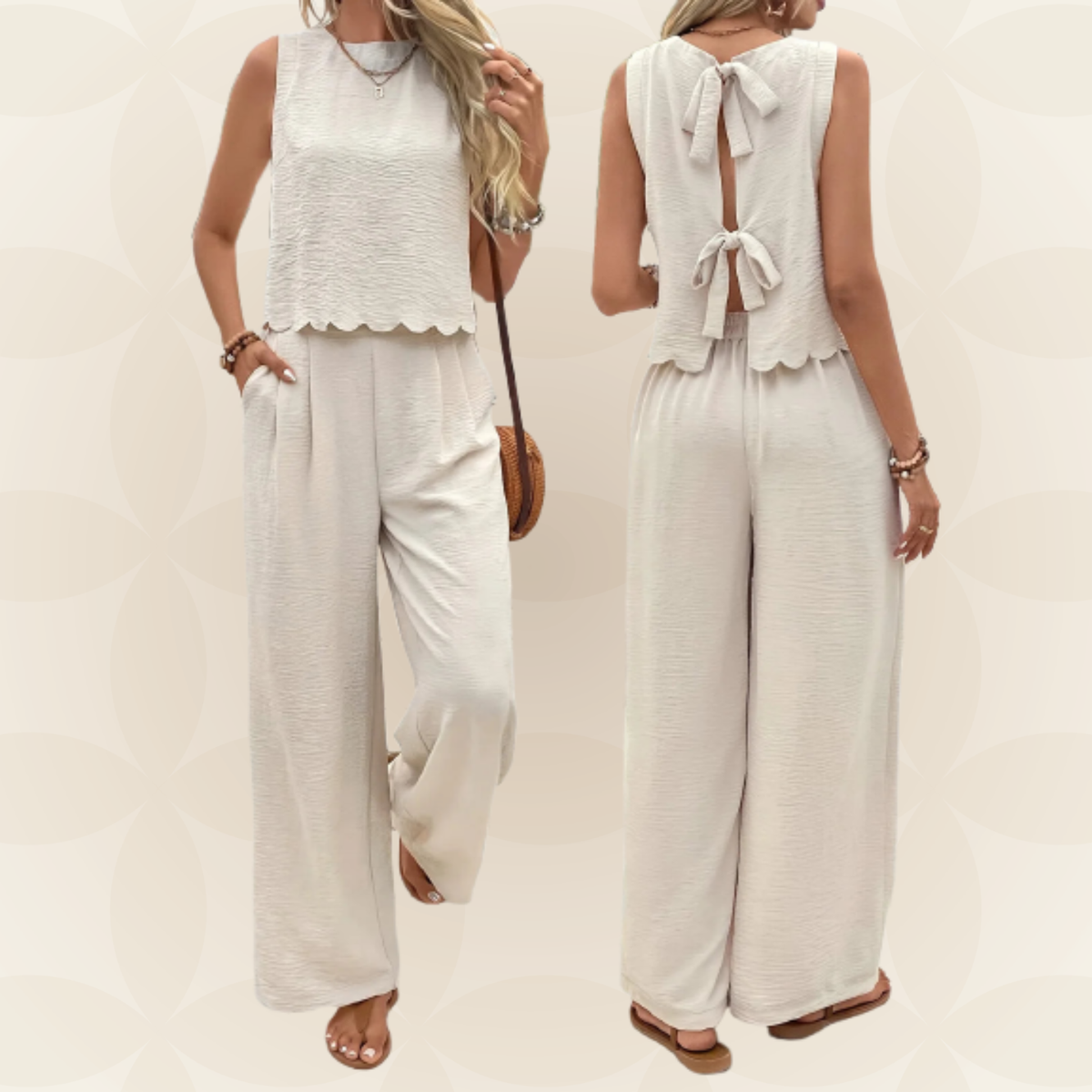 Susanne – Relaxed Sleeveless Top and Trousers Set - Image 1