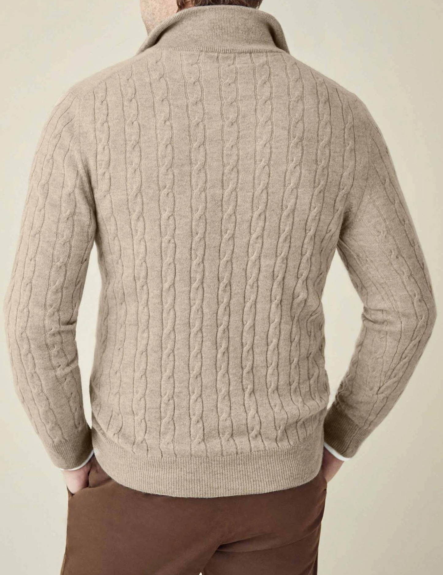 Adrian – Męski sweter z golfem pół-zip