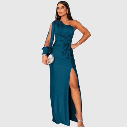 Sarah – Elegant One-Shoulder Evening Dress - Image 1
